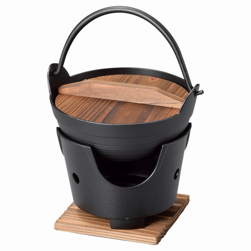 金正陶器 新ふるさと鍋(黒)15(M10-002) 1個 ※いろり鍋単品のみ(ご注文単位1個)【直送品】