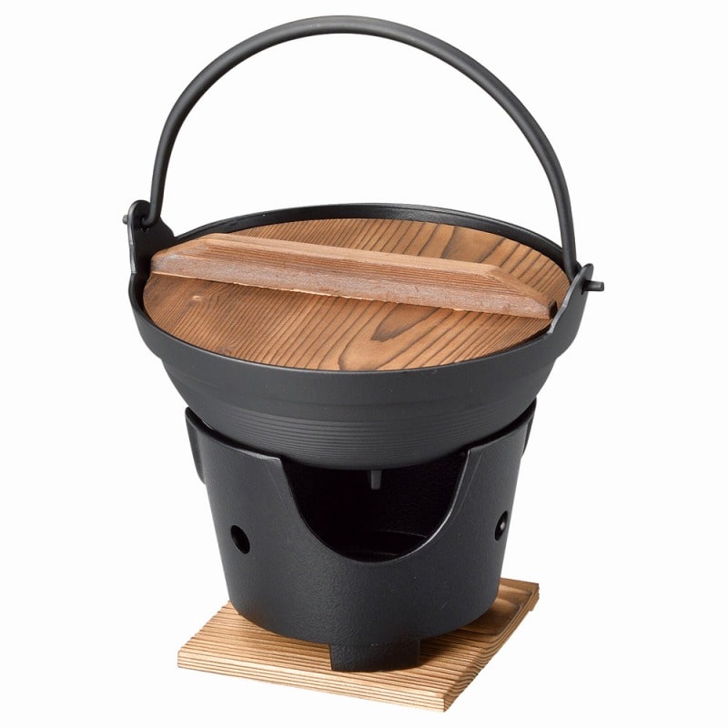 金正陶器 新ふるさと鍋(黒)18(M10-004) 1個 ※いろり鍋単品のみ(ご注文単位1個)【直送品】