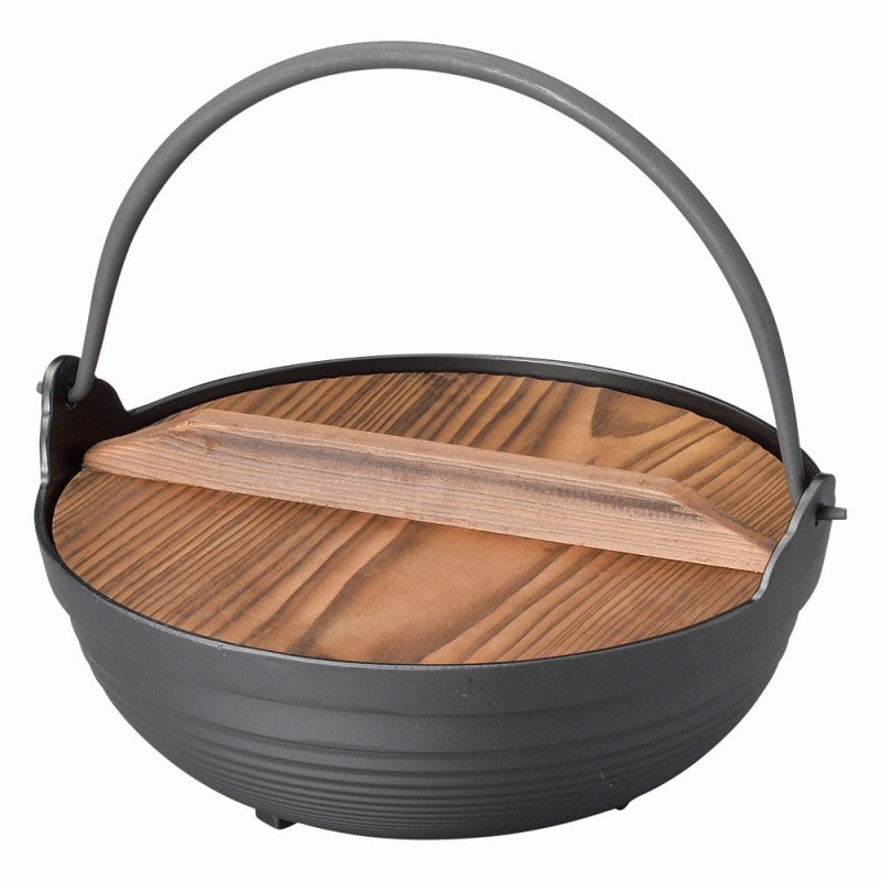 金正陶器 新ふるさと鍋(黒)22(M10-259) 1個(ご注文単位1個)【直送品】