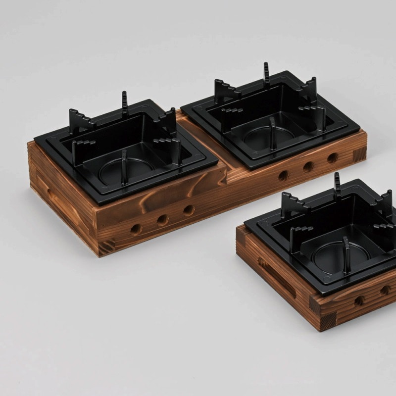 金正陶器 二連二段民芸調コンロ 1個(ご注文単位1個)【直送品】