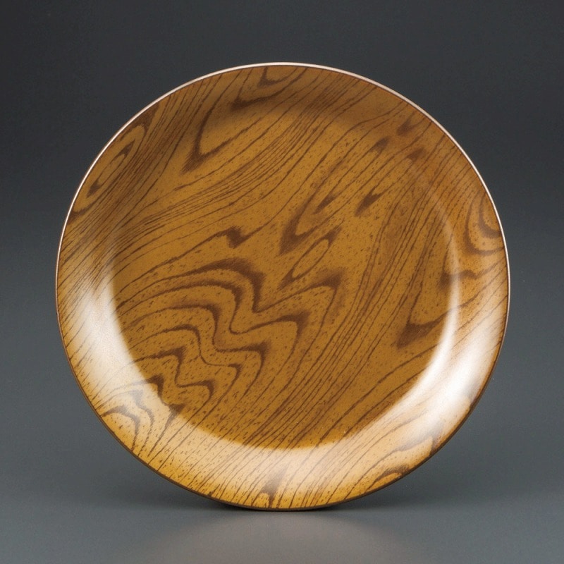 金正陶器 木目模様薄茶パスタ皿 1個(ご注文単位1個)【直送品】