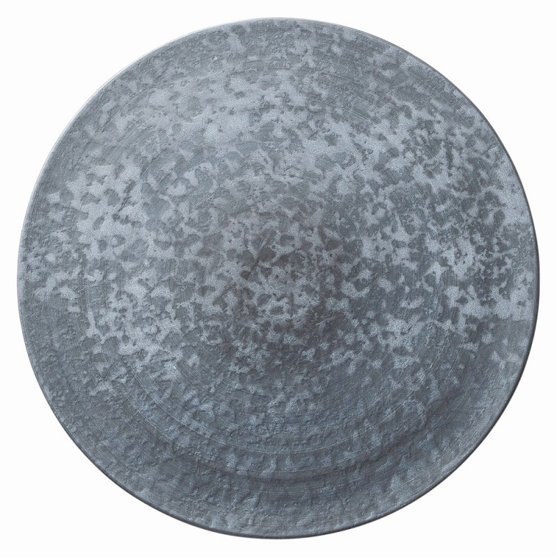 金正陶器 いぶし銀巻丸プレート24cm 1個(ご注文単位1個)【直送品】