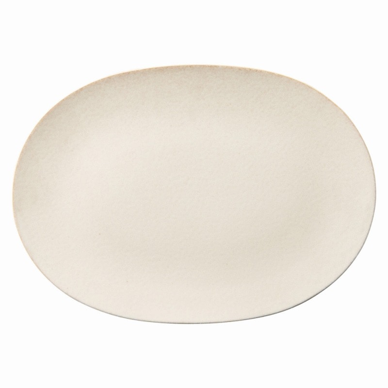 金正陶器 ｸﾞﾚｰｾﾞｱｰｽ30cmｵｰﾊﾞﾙﾄﾚｰ白 1個（ご注文単位1個）【直送品】