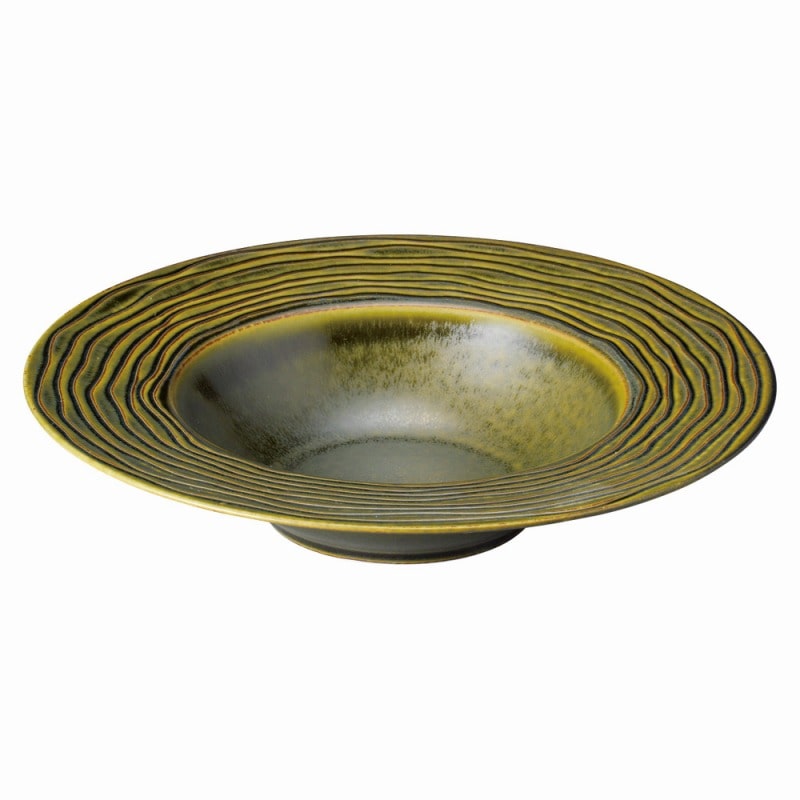 金正陶器 プレーリーグリーン26.5cmディープスープボウル 1個(ご注文単位1個)【直送品】