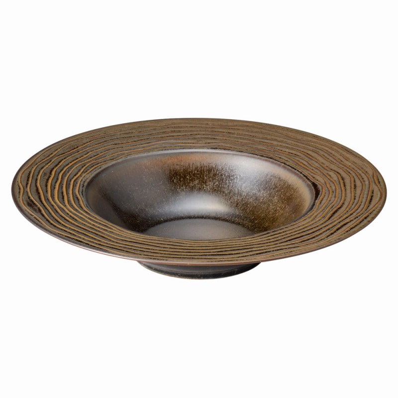 金正陶器 グラヴェール ラバブラウン26.5cmディープスープボウル 1個(ご注文単位1個)【直送品】