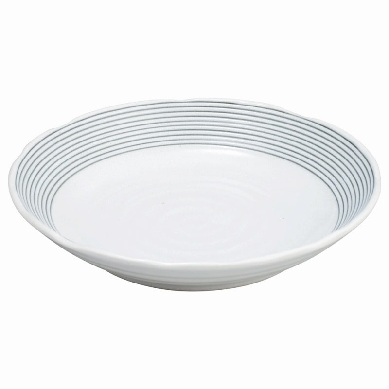 金正陶器 ﾄﾞﾘｰﾑﾗｲﾝ白ｶﾚｰ皿 1個（ご注文単位1個）【直送品】