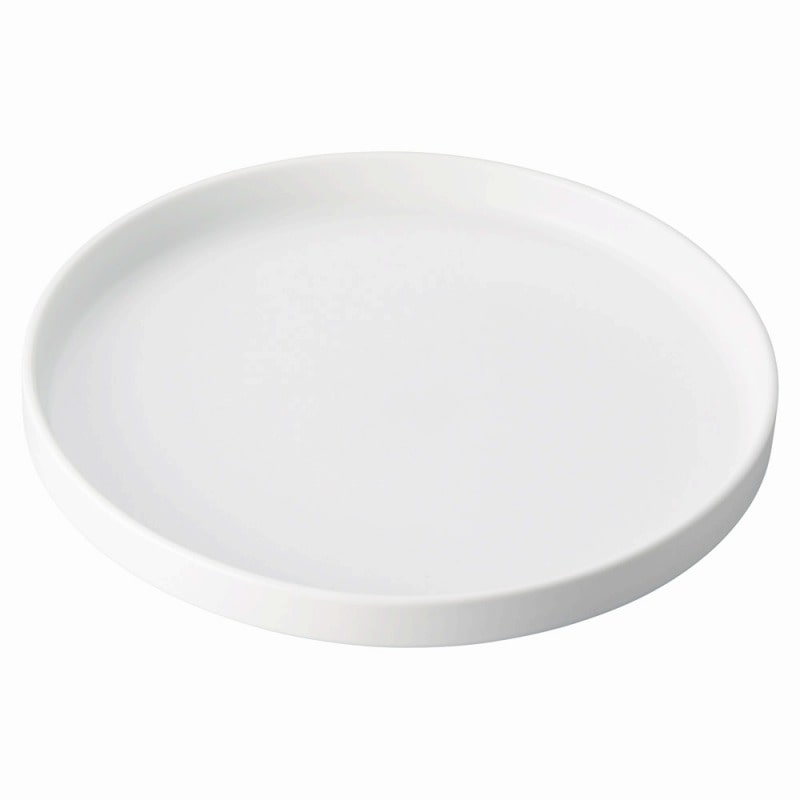 金正陶器 硬質･結晶･白ﾏｯﾄ24.5cm(浅)切立皿 1個（ご注文単位1個）【直送品】