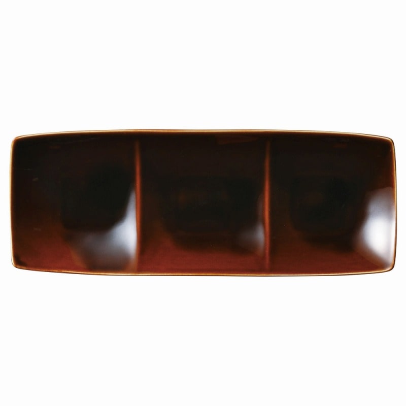 金正陶器 フリート3プレート(アメ釉) 1個(ご注文単位1個)【直送品】