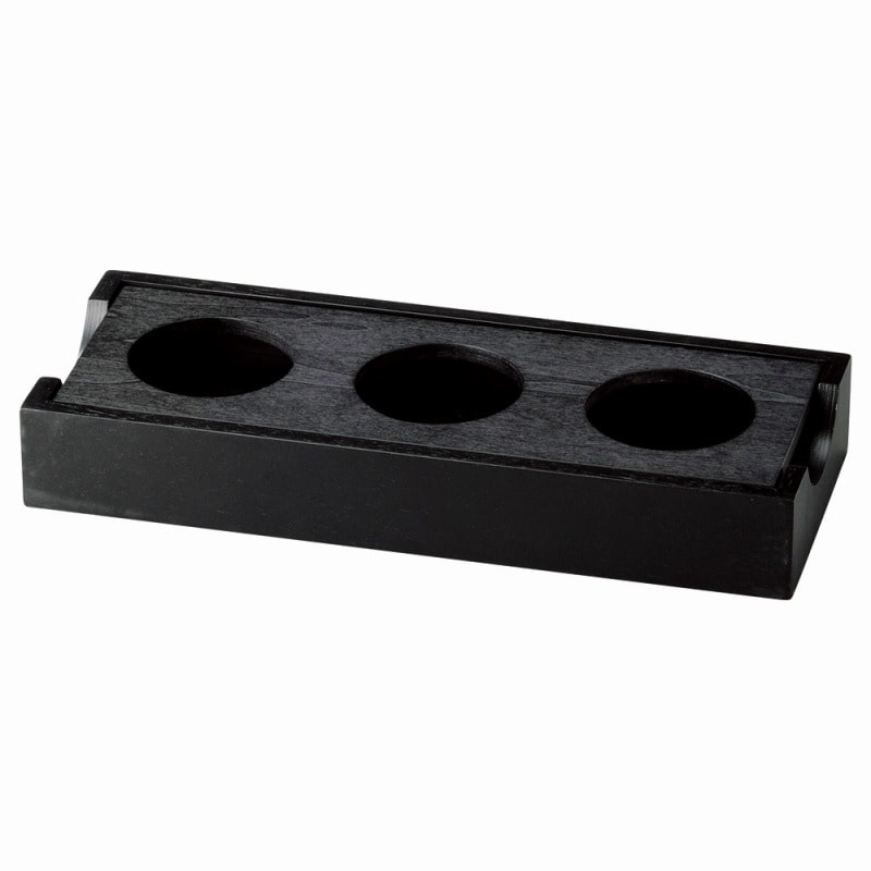 金正陶器 ブラック木製3穴前菜セット 1個(ご注文単位1個)【直送品】