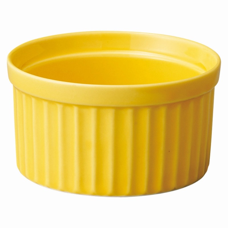 金正陶器 21/2吋スフレ イエロー 1個(ご注文単位1個)【直送品】