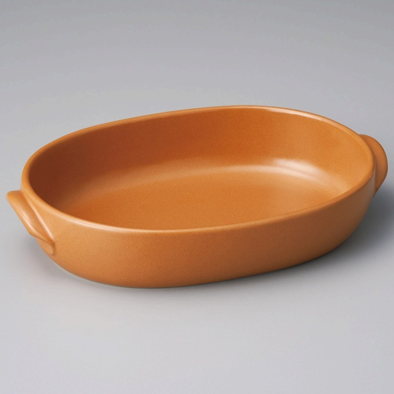 金正陶器 マロンオーバルグラタン(大) 1個(ご注文単位1個)【直送品】