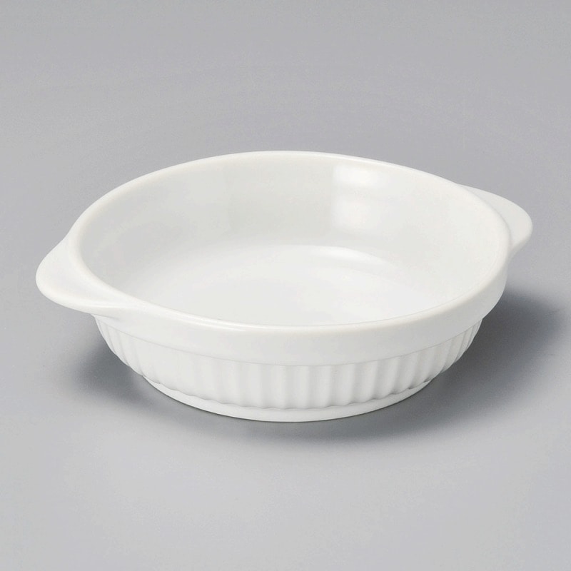 金正陶器 ホワイト丸グラタン 1個(ご注文単位1個)【直送品】