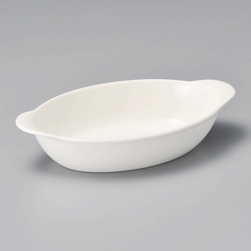 金正陶器 ホワイトオーバルグラタン 小 1個(ご注文単位1個)【直送品】