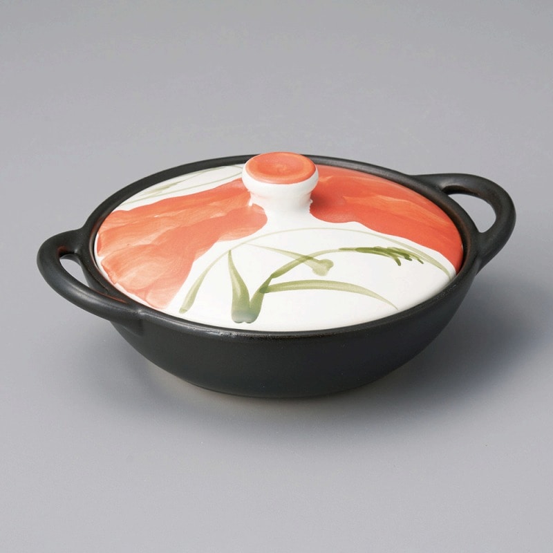 金正陶器 手付き(赤)グラタン 1個(ご注文単位1個)【直送品】