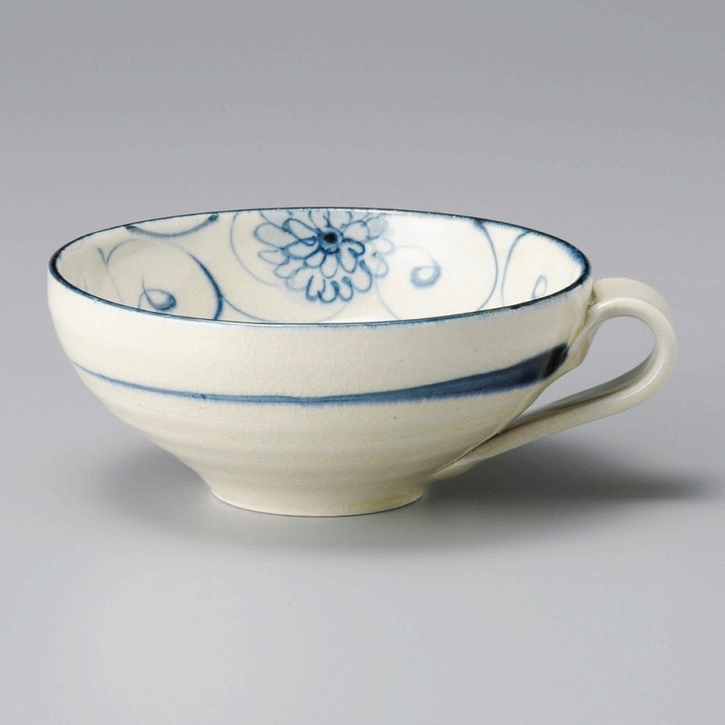 金正陶器 安南花 唐草手付 ﾃﾞｻﾞｰﾄ鉢 1個（ご注文単位1個）【直送品】