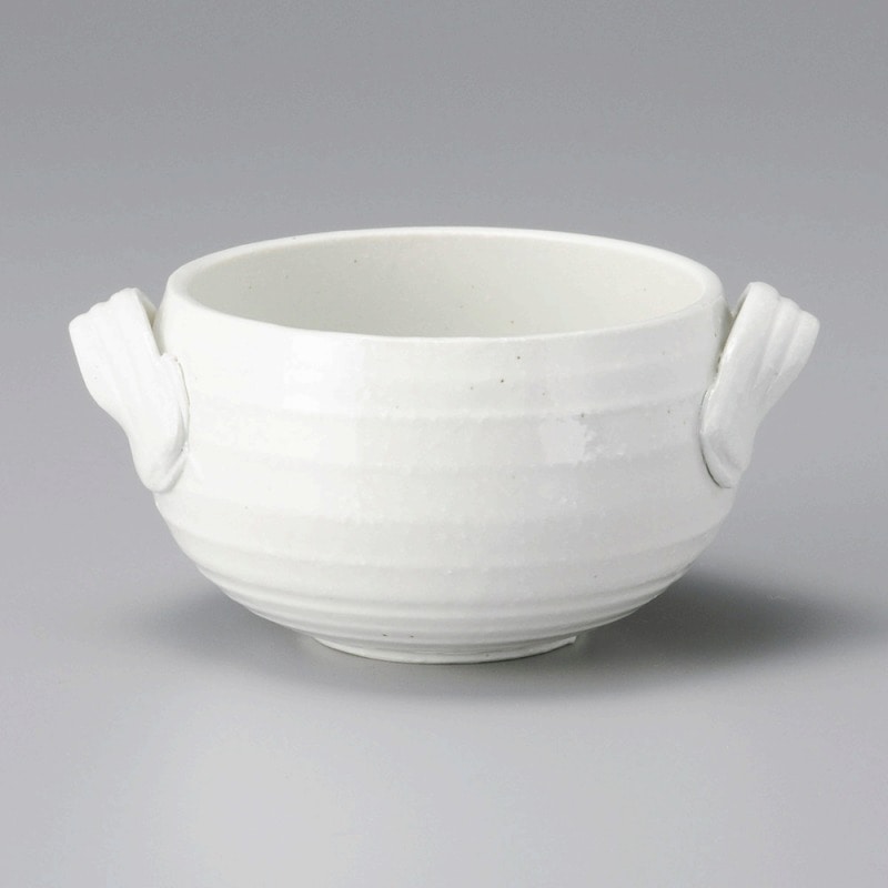 金正陶器 丸手付白釉シチューボール 1個(ご注文単位1個)【直送品】