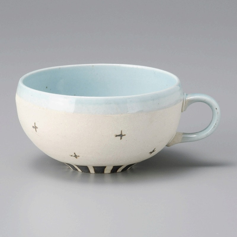 金正陶器 春花スープカップ(ブルー) 1個(ご注文単位1個)【直送品】