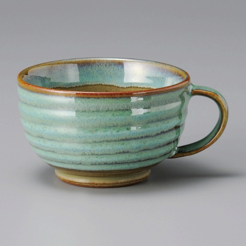 金正陶器 均窯緑スープカップ 1個(ご注文単位1個)【直送品】