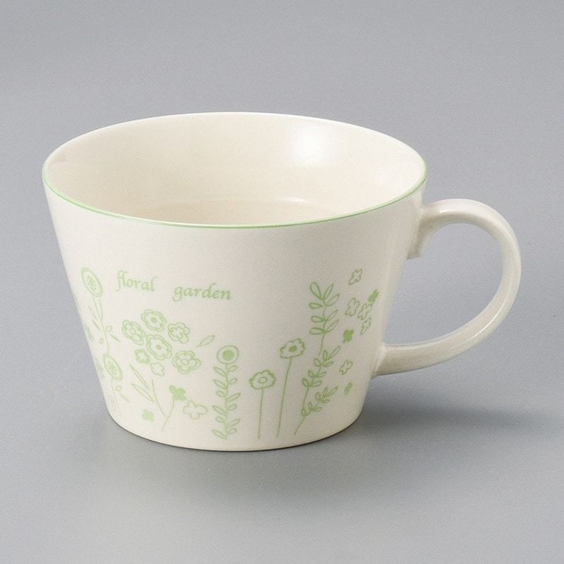 金正陶器 フローラルガーデン(GR)片手スープ碗 1個(ご注文単位1個)【直送品】