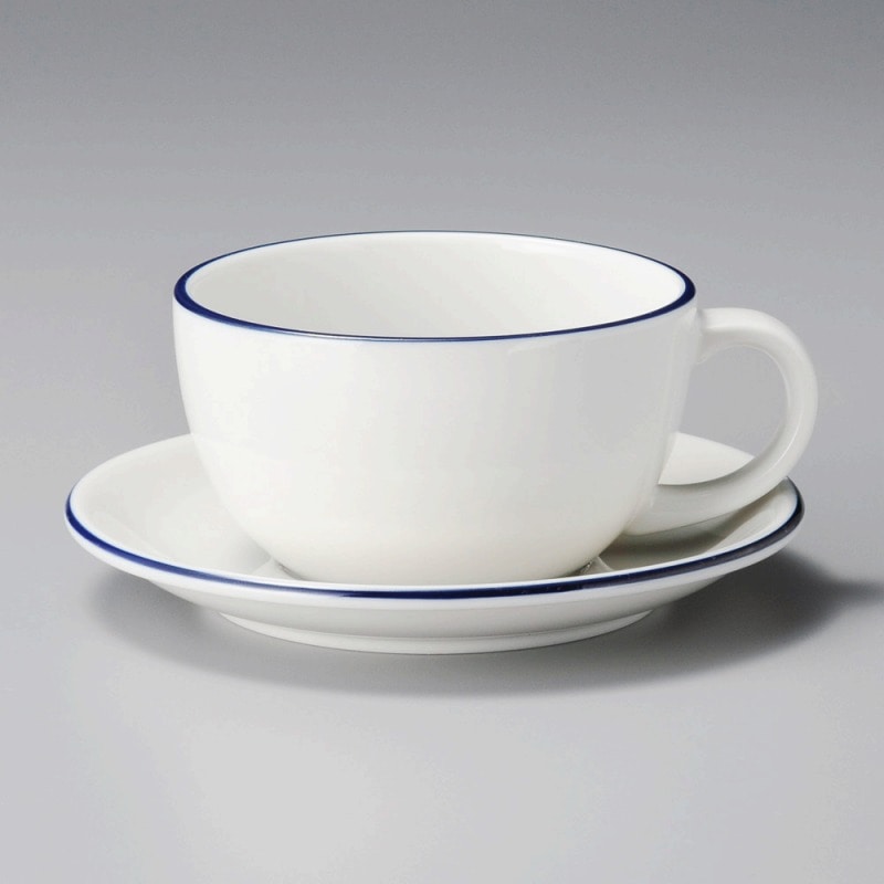 金正陶器 Blueﾗｲﾝﾗﾃｶｯﾌﾟ ※カップ単品のみ1個（ご注文単位1個）【直送品】