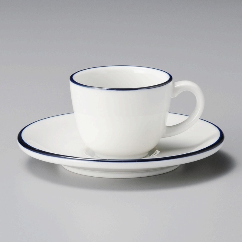 金正陶器 Blueﾗｲﾝｴｽﾌﾟﾚｯｿｶｯﾌﾟ ※カップ単品のみ 1個（ご注文単位1個）【直送品】