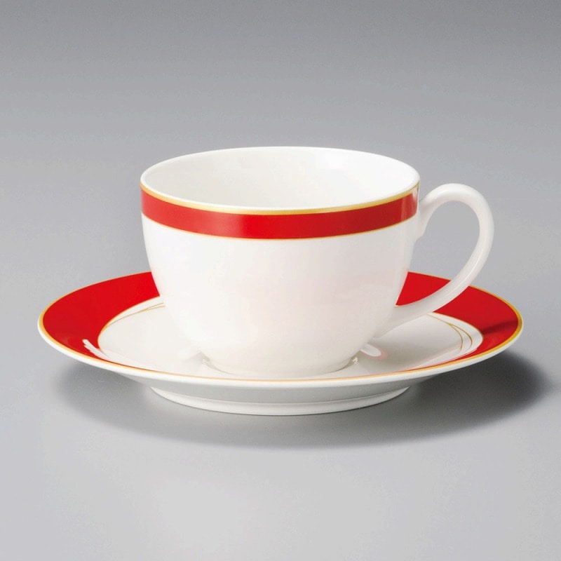 金正陶器 ｳｲﾝｸﾞ赤兼用受皿 ※ソーサー単品のみ1個（ご注文単位1個）【直送品】