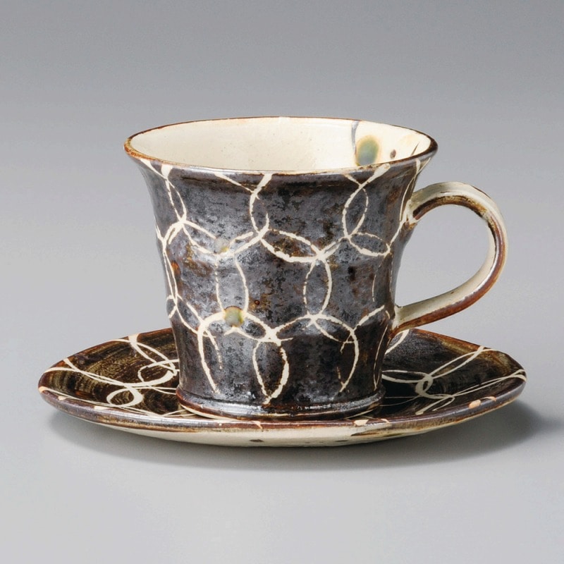 金正陶器 鼠志野ﾄﾞﾛｯﾌﾟｺｰﾋｰ碗 1個 ※カップ単品のみ（ご注文単位1個）【直送品】