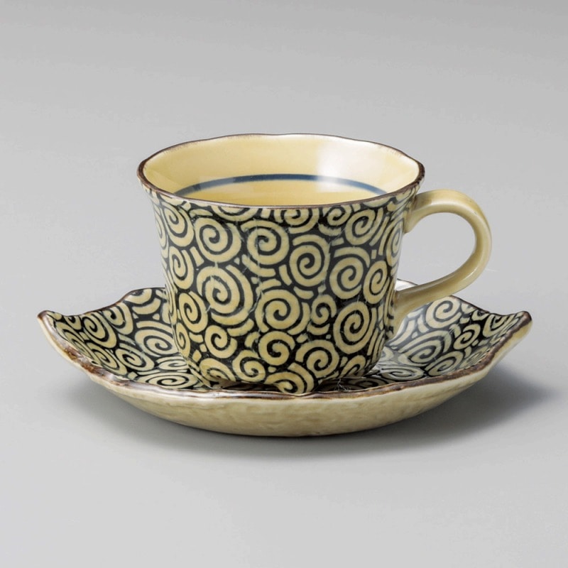 金正陶器 うず唐草ｺｰﾋｰ碗 1個 ※カップ単品のみ（ご注文単位1個）【直送品】