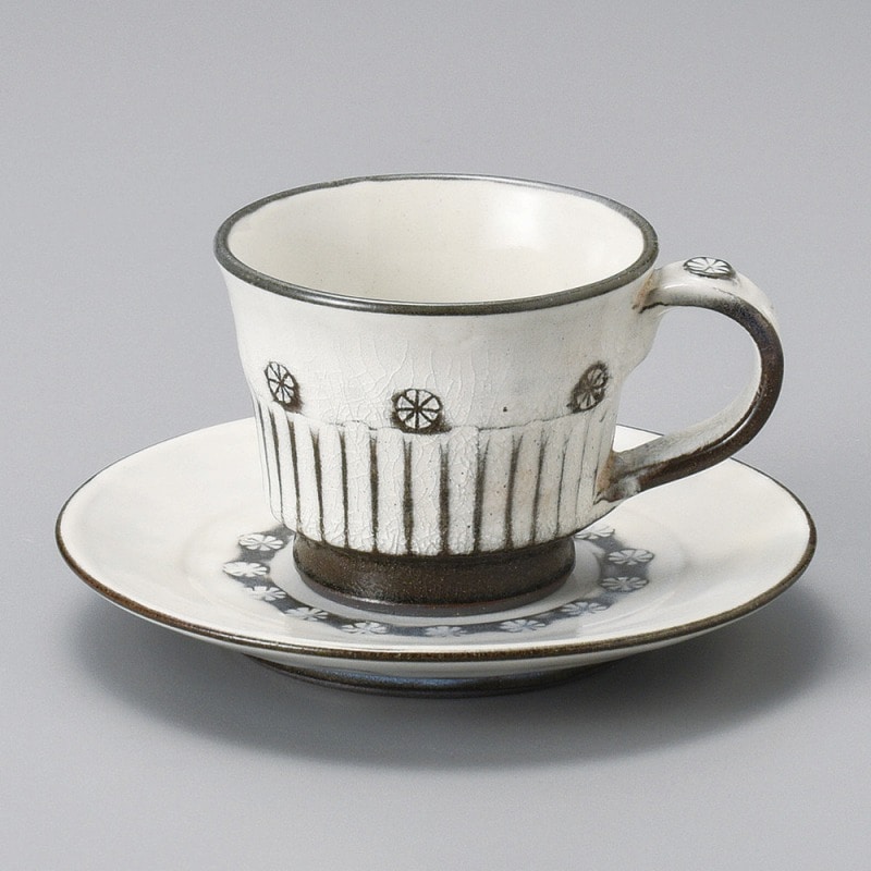 金正陶器 しのぎｺｰﾋｰ碗 1個 ※カップ単品のみ（ご注文単位1個）【直送品】