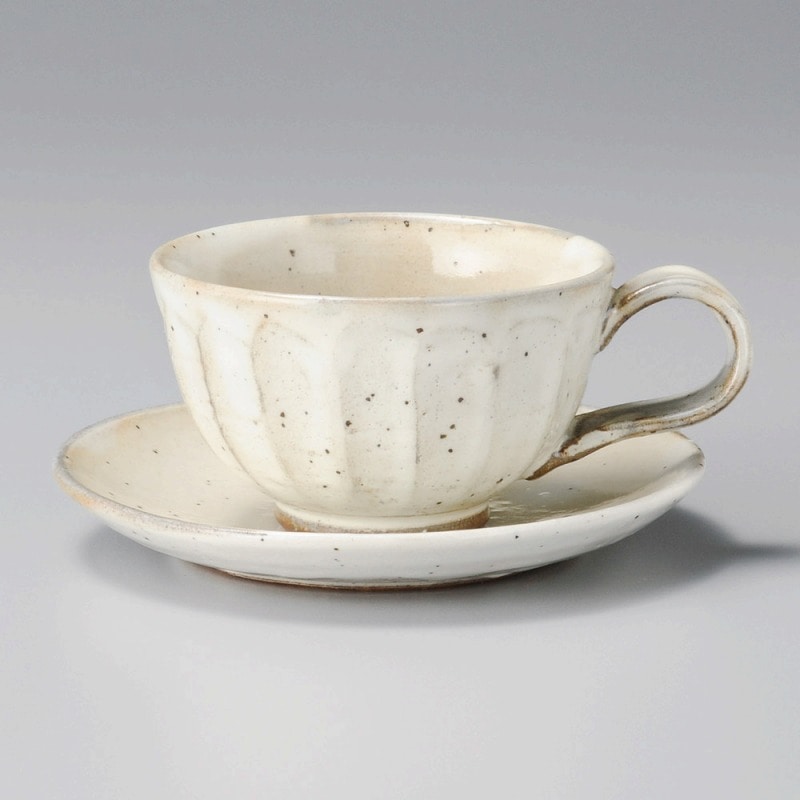 金正陶器 粉引鉄彩コーヒー受皿 1個 ※ソーサー単品のみ(ご注文単位1個)【直送品】