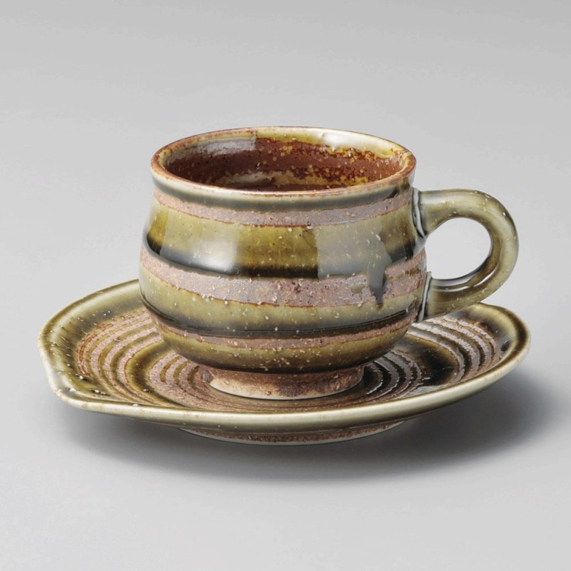 金正陶器 ｵﾘﾍﾞﾗｲﾝｺｰﾋｰ皿 1個 ※ソーサー単品のみ（ご注文単位1個）【直送品】