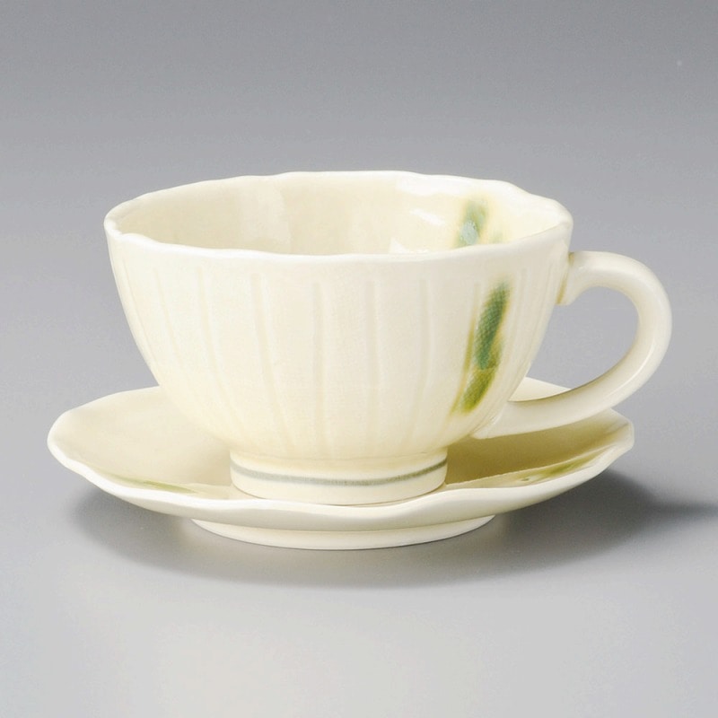 金正陶器 黄釉織部流し5.0丸皿 1個(ご注文単位1個)【直送品】