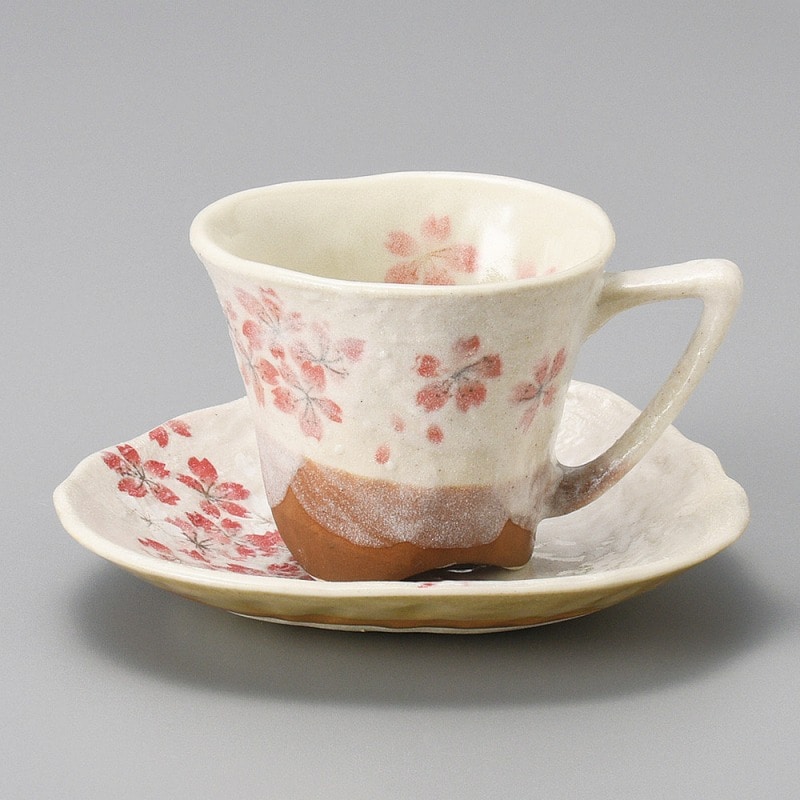 金正陶器 平安桜ｺｰﾋｰ碗丈 1個 ※カップ単品のみ（ご注文単位1個）【直送品】