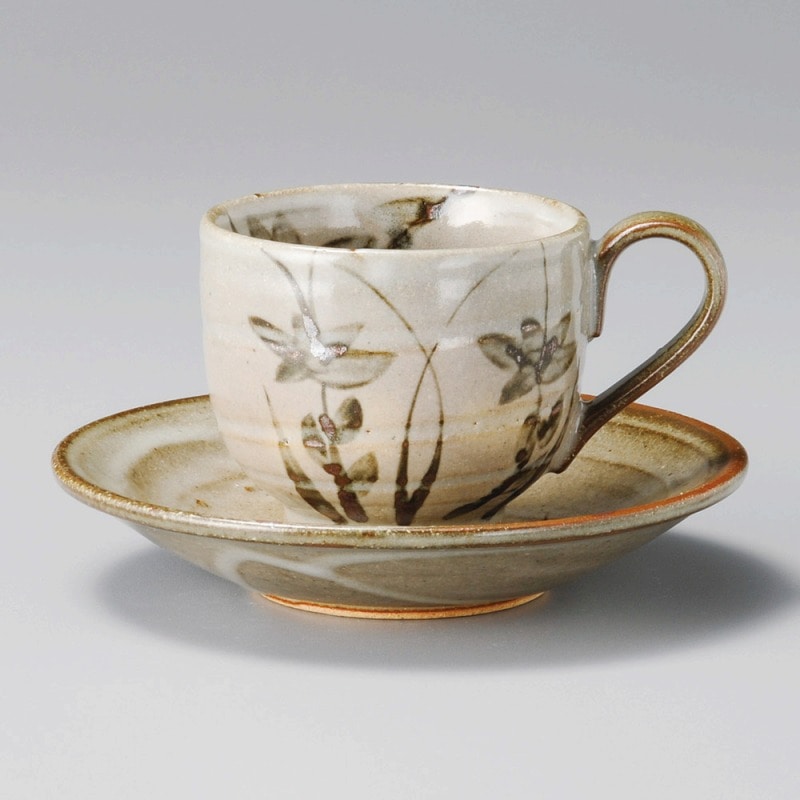 金正陶器 土物桔梗ｺｰﾋｰ碗 1個 ※カップ単品のみ（ご注文単位1個）【直送品】