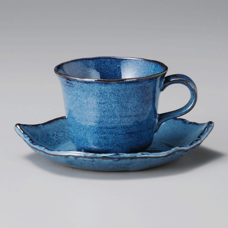 金正陶器 なまこ木葉ｺｰﾋｰ碗 1個 ※カップ単品のみ（ご注文単位1個）【直送品】