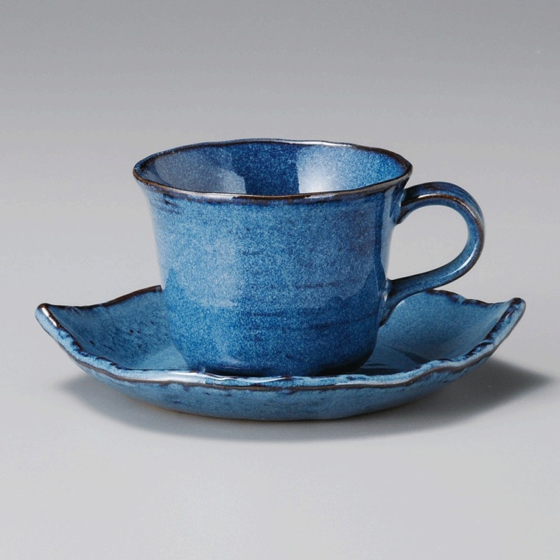 金正陶器 なまこ木葉ｺｰﾋｰ受皿 1個 ※ソーサー単品のみ（ご注文単位1個）【直送品】