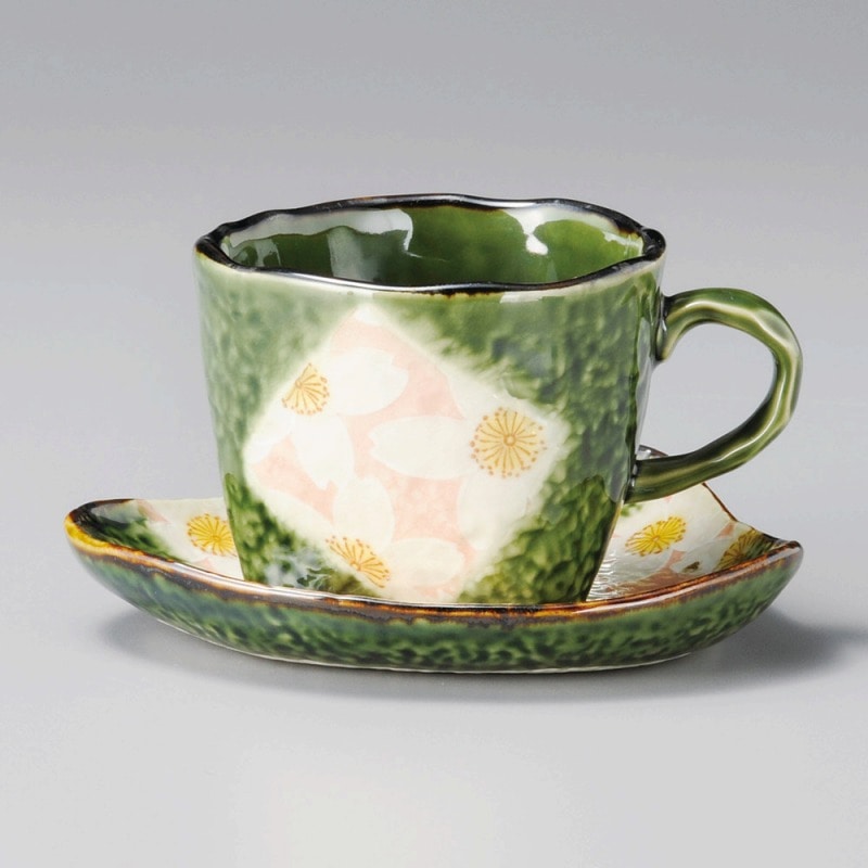 金正陶器 平安桜ｺｰﾋｰ碗 1個 ※カップ単品のみ（ご注文単位1個）【直送品】