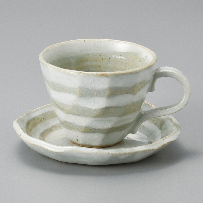 金正陶器 ﾎﾞｰﾀﾞｰﾛｯｸｺｰﾋｰ皿 1個 ※ソーサー単品のみ（ご注文単位1個）【直送品】