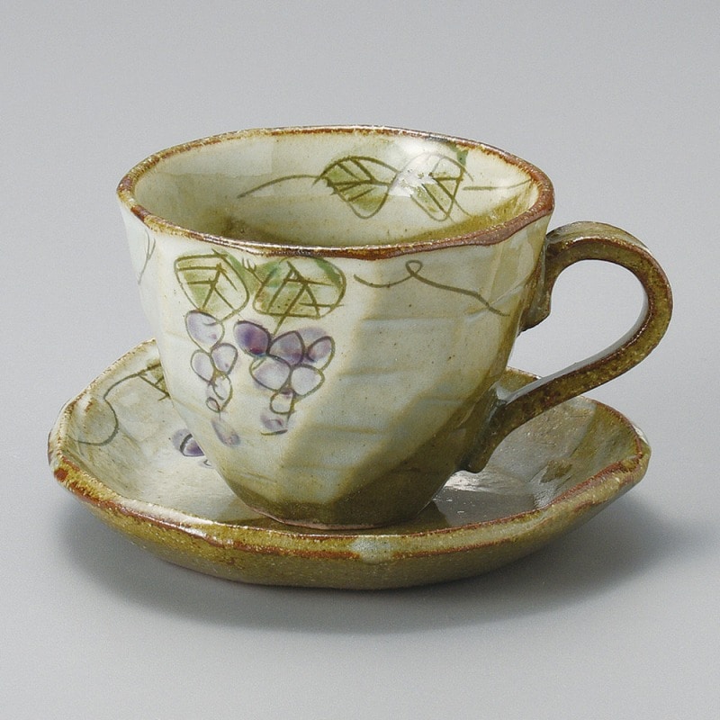 金正陶器 南蛮ﾌﾞﾄﾞｳｺｰﾋｰ碗丈 1個 ※カップ単品のみ（ご注文単位1個）【直送品】