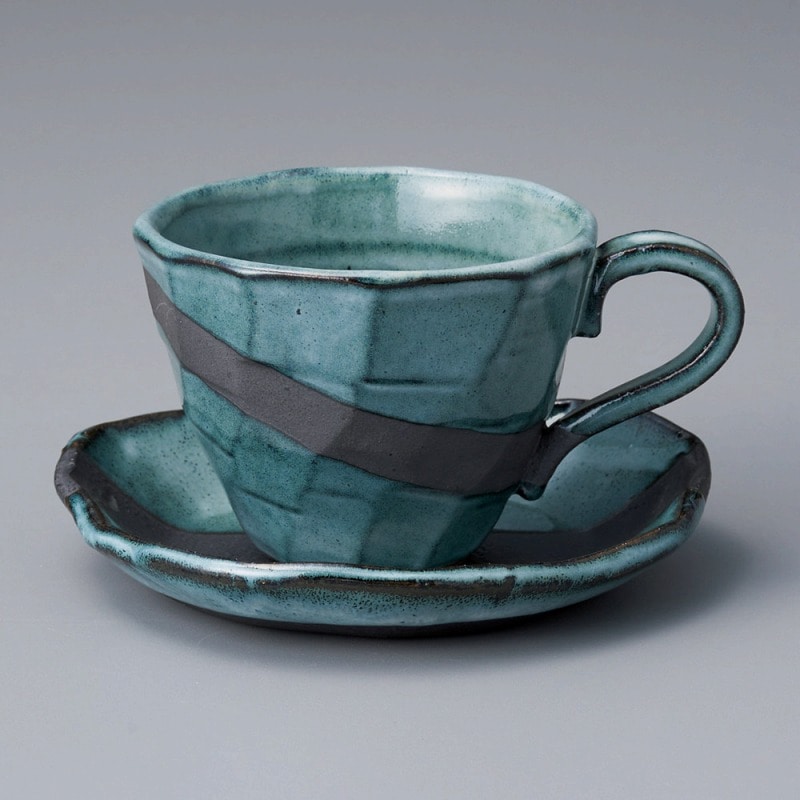 金正陶器 ぬり分均窯ｺｰﾋｰ皿 1個 ※ソーサー単品のみ（ご注文単位1個）【直送品】