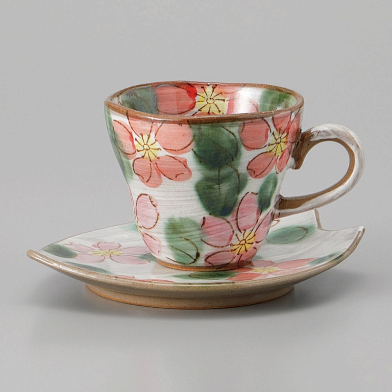 金正陶器 赤桜花びら受皿 1個 ※ソーサー単品のみ（ご注文単位1個）【直送品】