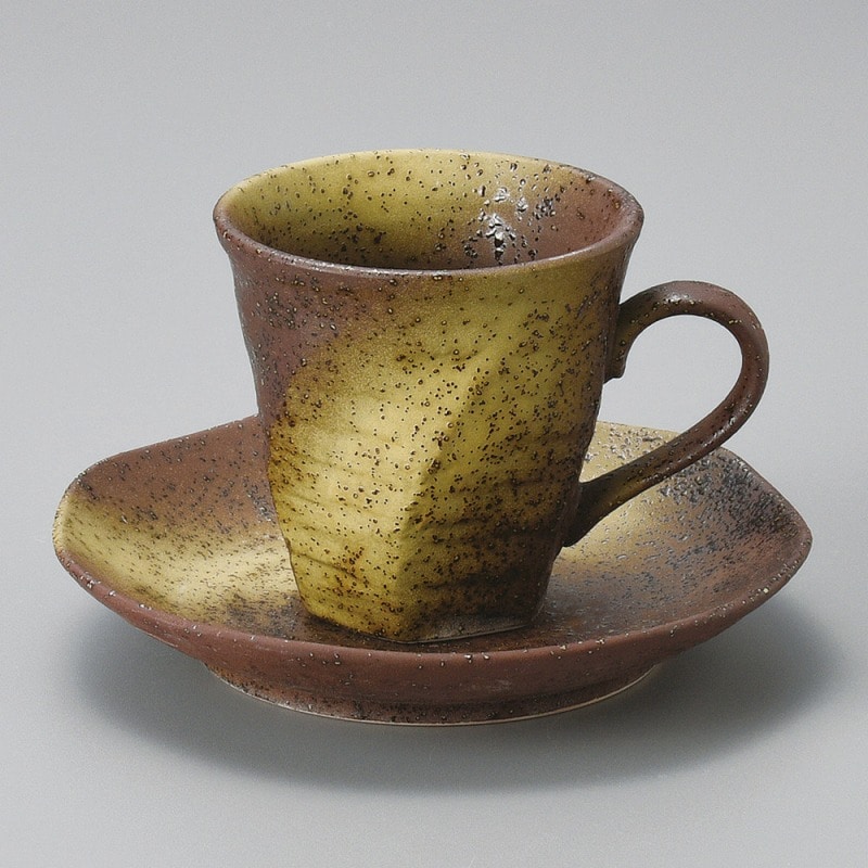 金正陶器 ｱｽﾞｷ吹ｺｰﾋｰ皿 1個 ※ソーサー単品のみ（ご注文単位1個）【直送品】