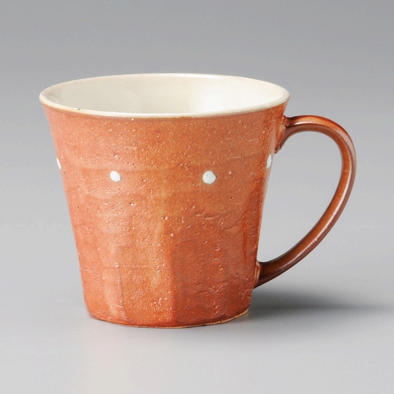 金正陶器 赤伊賀ドットマグカップ 1個(ご注文単位1個)【直送品】