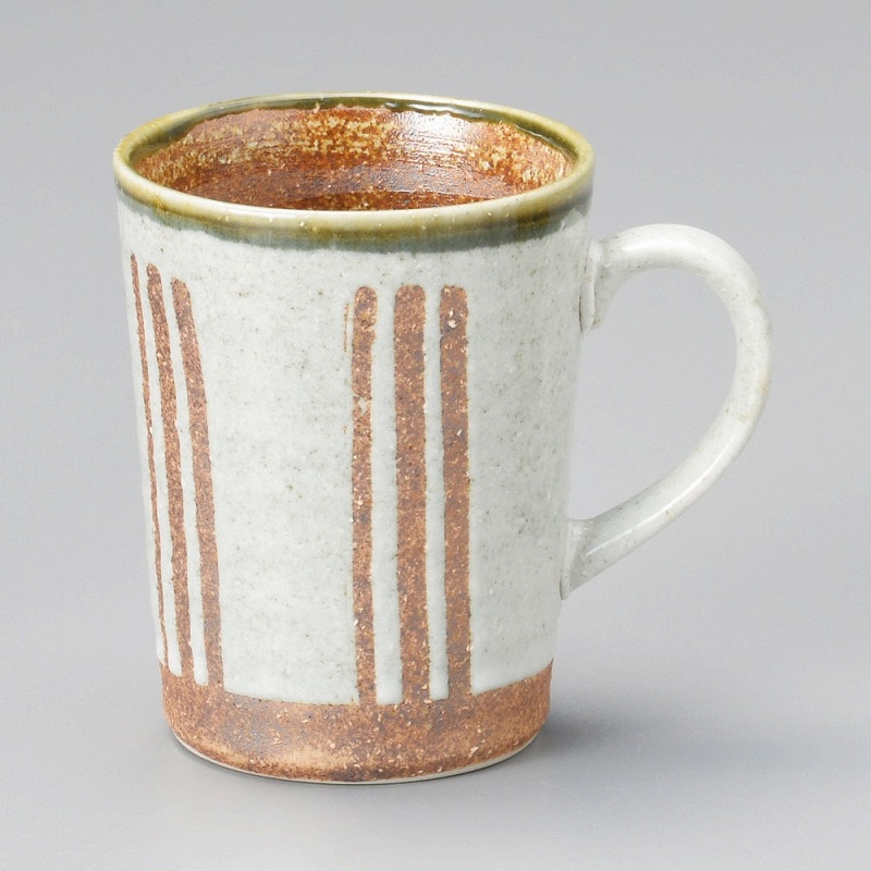 金正陶器 白十草切立マグ 1個(ご注文単位1個)【直送品】