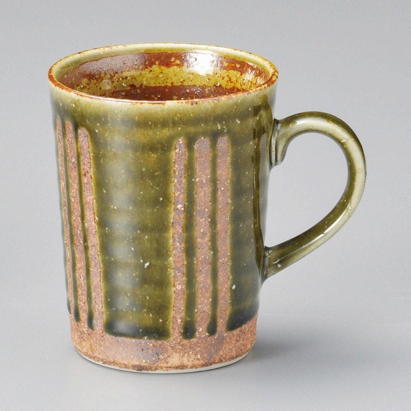 金正陶器 織部十草切立マグ 1個(ご注文単位1個)【直送品】