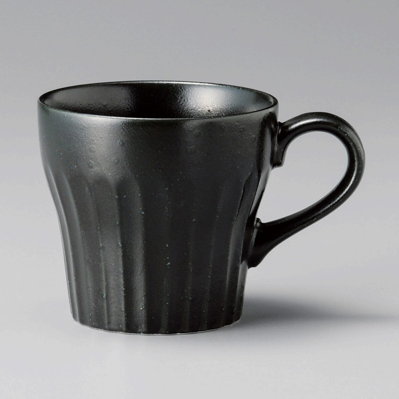 金正陶器 黒ガラスマットシェイプマグ 1個(ご注文単位1個)【直送品】