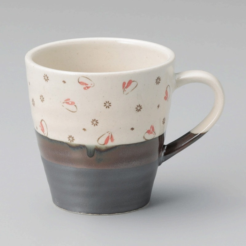 金正陶器 いぶしウサギ赤軽量マグ 1個(ご注文単位1個)【直送品】