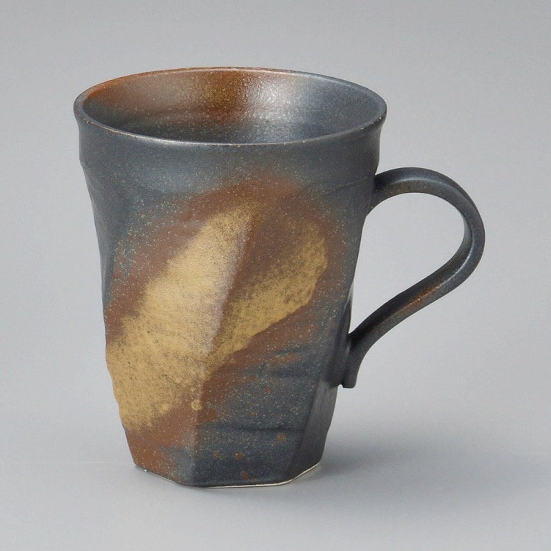 金正陶器 黒彩ネジリマグ 1個(ご注文単位1個)【直送品】