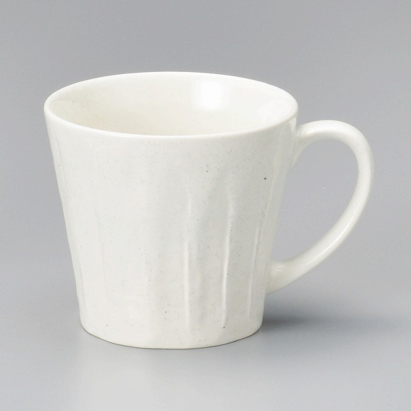 金正陶器 白釉ソギマグ 1個(ご注文単位1個)【直送品】