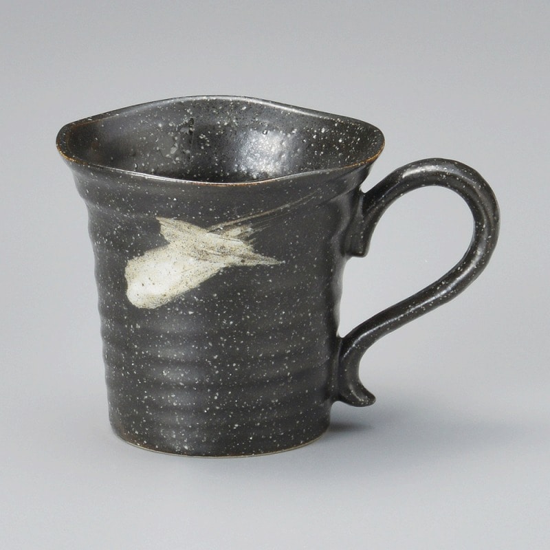 金正陶器 さざ波マグ(黒) 1個(ご注文単位1個)【直送品】